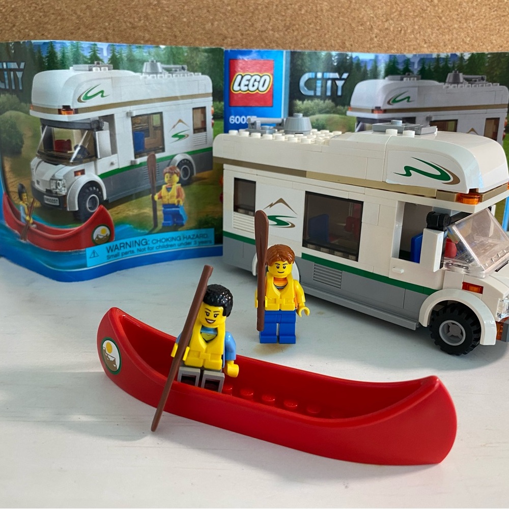 LEGO City RV Camper Van Set with Canoe